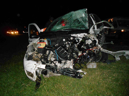 Violento choque en el kilómetro 139,150 de la Ruta 5 Violento choque en el kilómetro 139,150 de la Ruta 5