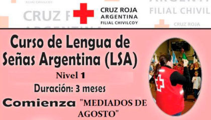 Cruz Roja Argentina Filial Chivilcoy dictará un curso de Lengua de Señas Argentina (LSA) Cruz Roja Argentina Filial Chivilcoy dictará un curso de Lengua de Señas Argentina (LSA)