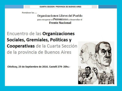 Encuentro de las Organizaciones Sociales, Gremiales, Políticas y Cooperativas Encuentro de las Organizaciones Sociales, Gremiales, Políticas y Cooperativas