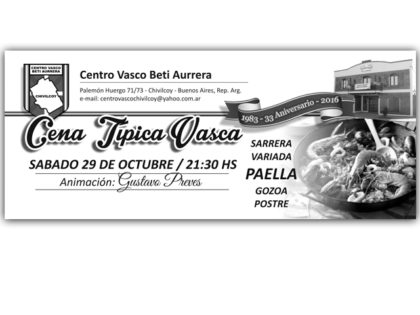 El Centro Vasco Beti Aurrera anuncia actividades de los próximos días El Centro Vasco Beti Aurrera anuncia actividades de los próximos días