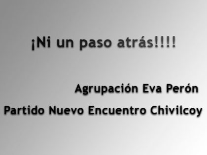 ¡Ni un paso atrás!!!! ¡Ni un paso atrás!!!!