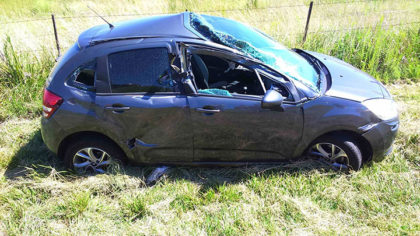 Accidente en el km. 135,500 de la Ruta 5 con un herido leve Accidente en el km. 135,500 de la Ruta 5 con un herido leve