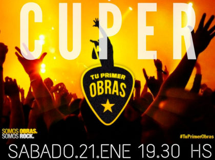 Cuper comienza el año con todo, el 21 de enero se presenta en Obras Cuper comienza el año con todo, el 21 de enero se presenta en Obras