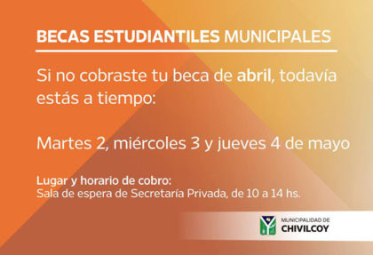 Cobro de becas municipales Cobro de becas municipales