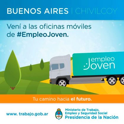 El miércoles llega a Chivilcoy el camión del Empleo Joven El miércoles llega a Chivilcoy el camión del Empleo Joven