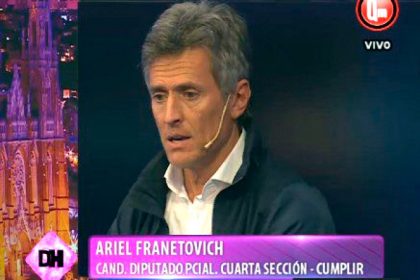 Franetovich: “Con Cristina no tenemos futuro, va a volver a ganar Macri”, anticipan desde el randazzismo Franetovich: “Con Cristina no tenemos futuro, va a volver a ganar Macri”, anticipan desde el randazzismo