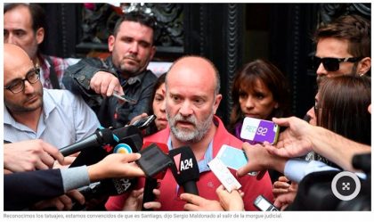 Caso Maldonado: “Es Santiago”, confirmó su hermano Sergio tras reconocer el cuerpo Caso Maldonado: “Es Santiago”, confirmó su hermano Sergio tras reconocer el cuerpo