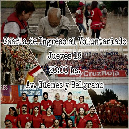 Cruz Roja: Charla de Ingreso al Voluntariado Cruz Roja: Charla de Ingreso al Voluntariado