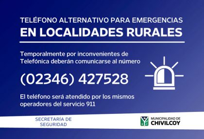 Teléfono alternativo de emergencias para localidades rurales Teléfono alternativo de emergencias para localidades rurales