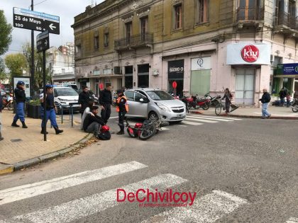 Accidente de tránsito en la esquina de San Martín y 25 de Mayo Accidente de tránsito en la esquina de San Martín y 25 de Mayo