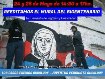 Restauraran el Mural del Bicentenario en Homenaje a Leonardo Kosoy Restauraran el Mural del Bicentenario en Homenaje a Leonardo Kosoy