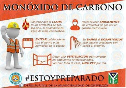 Recomendaciones para prevenir intoxicaciones por inhalación de monóxido de carbono Recomendaciones para prevenir intoxicaciones por inhalación de monóxido de carbono